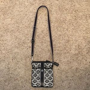 Small black and white Coach purse-great condition!